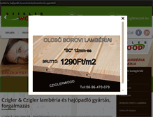 Tablet Screenshot of cziglerwood.hu